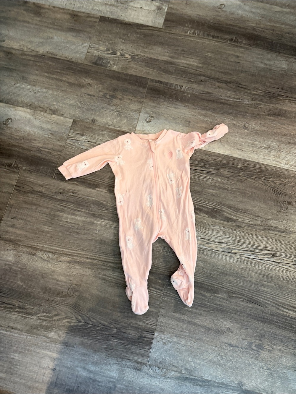 Pekkle Baby Pink Footed One-Piece Sleeper for Kids
